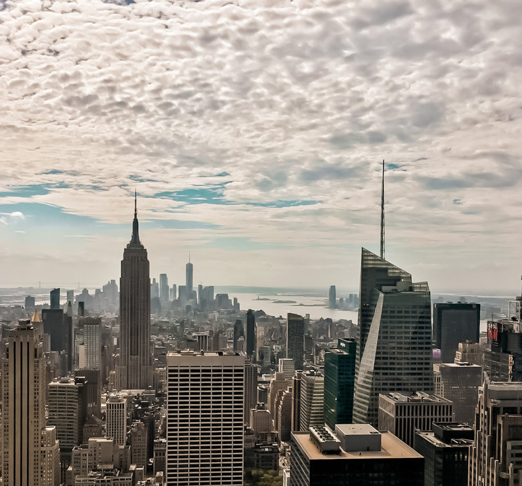 The New York City skyline from the top of the rock