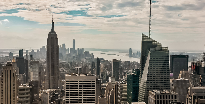 The New York City skyline from the top of the rock