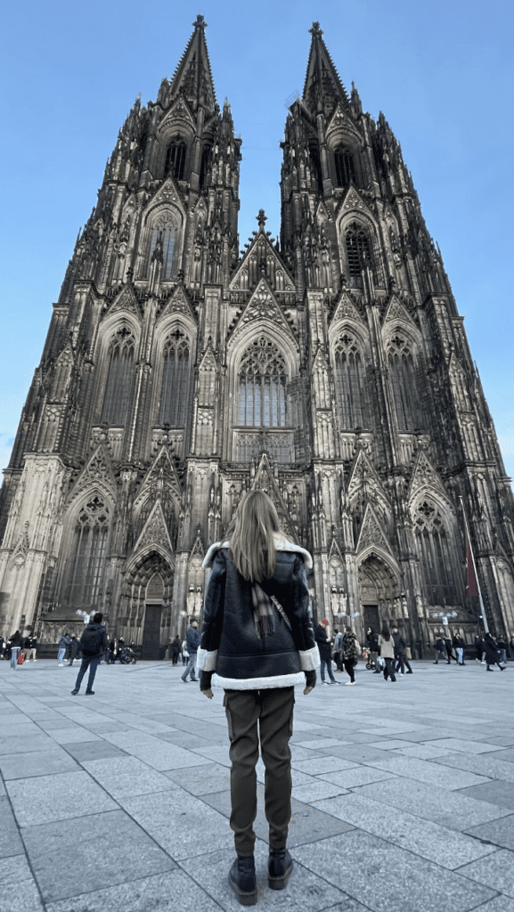 Julie Stevens at Cologne Cathedral