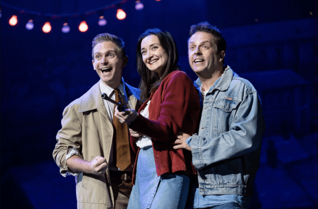 Sean Jones as Mickey, Joe Sleight as Eddie, and Gemma Brodrick as Linda in the UK production of Blood Brothers