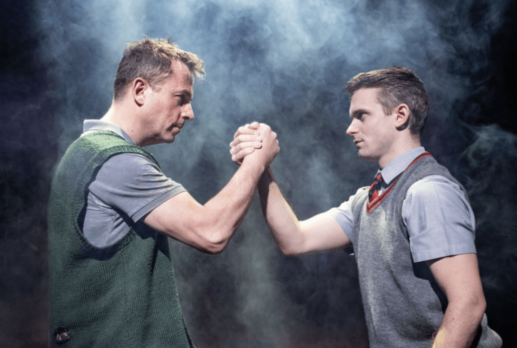 Sean Jones as Mickey and Joe Sleight as Eddie in the UK production of Blood Brothers