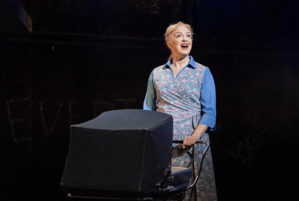 Vivienne Carlyle as Mrs Johnstone in the UK production of Blood Brothers