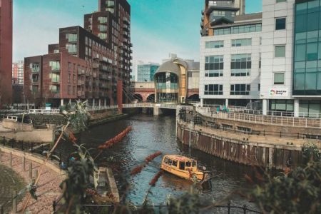 River Aire at Granary Wharf, Leeds. Credit: Tim Lumley