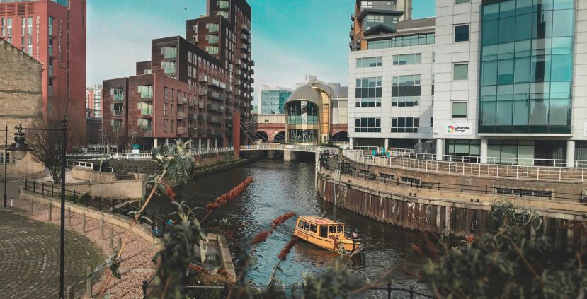 River Aire at Granary Wharf, Leeds. Credit: Tim Lumley