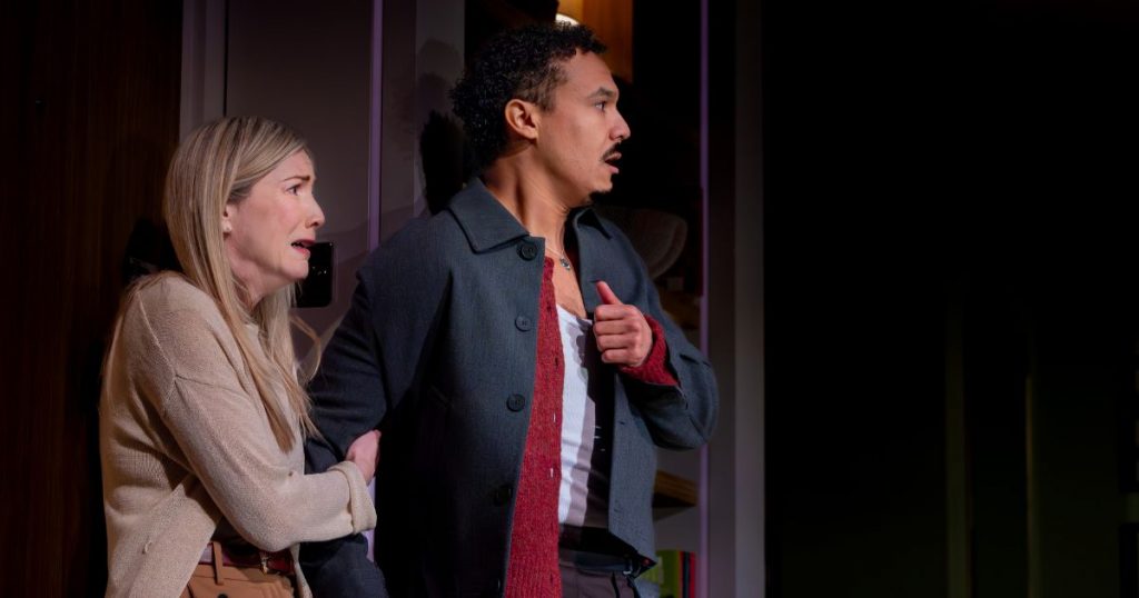 Lisa Faulkner (Allie) and Andro (Graham) - Single White Female Production Images