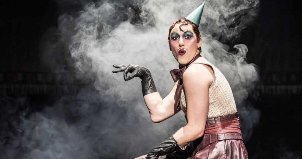 Jamie Muscato (Emcee) - Cabaret Production Photograph - Credit - Marc Brenner