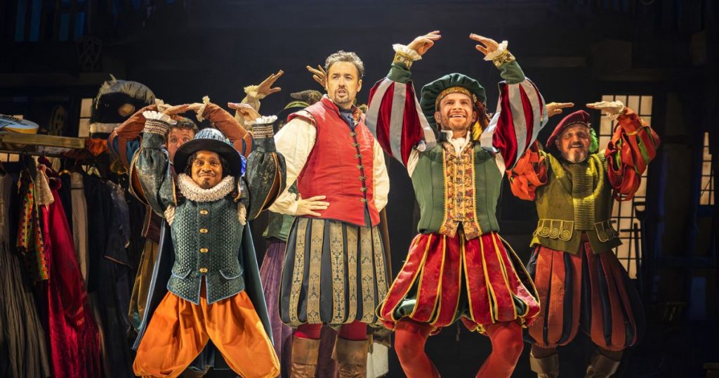 Jason Manford (Nick Bottom) and Ensemble - Something Rotten - Credit - Pamela Raith