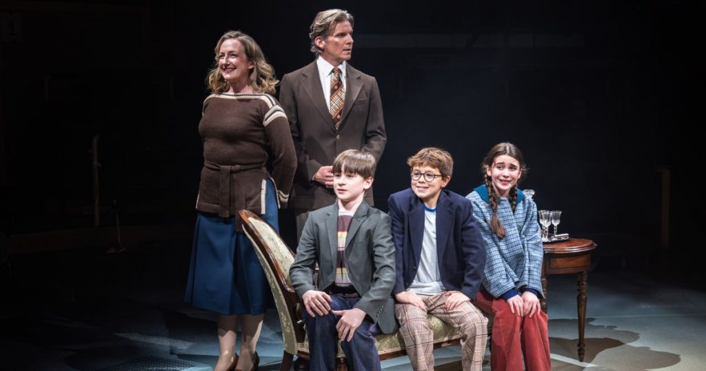 Front (L to R) Theo Wake (Christian), Reuben Shepherd (John) - Royal Exchange Theatre - Credit - Johan Persson